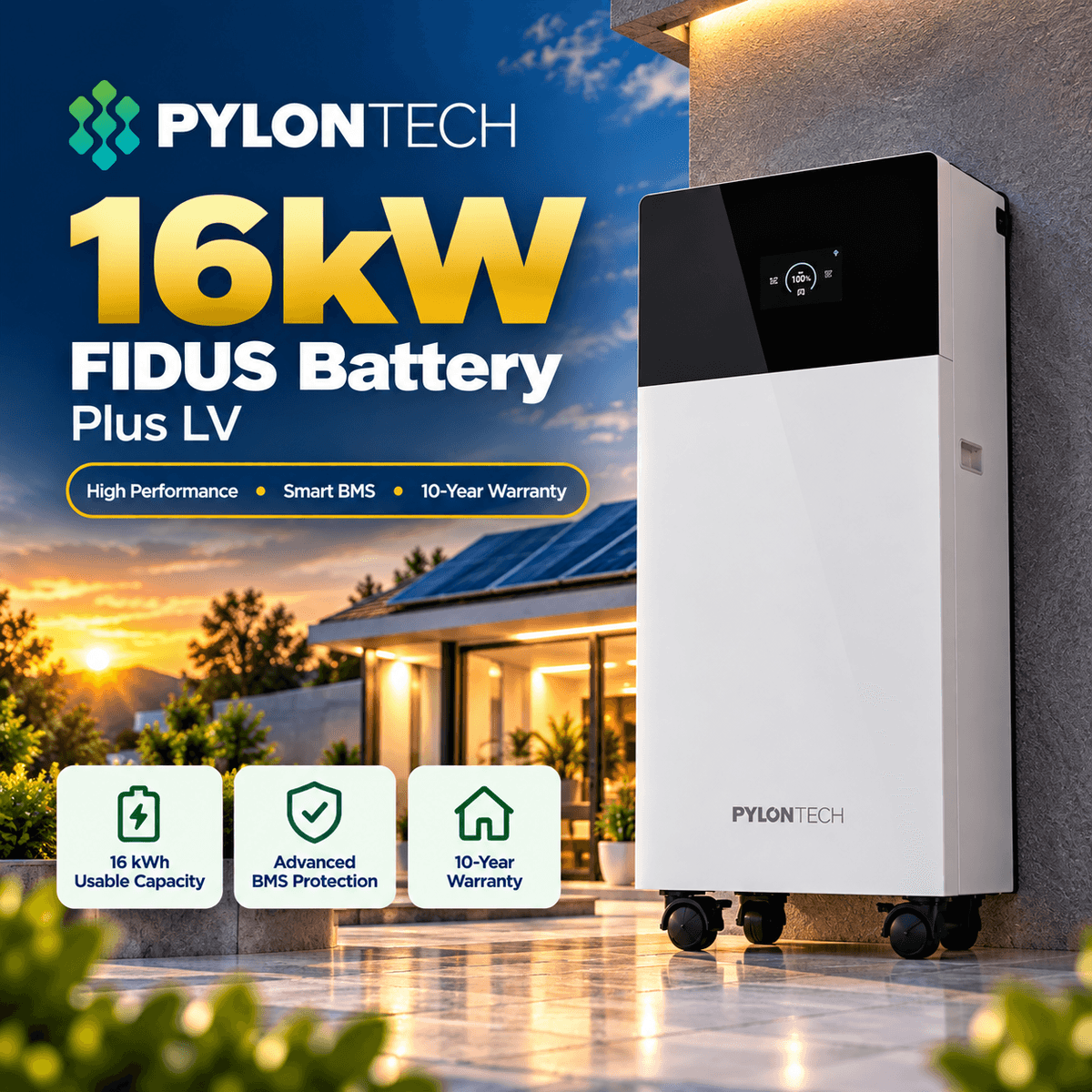 Pylontech Fidus Plus 16kWh LV Lithium Solar Battery
