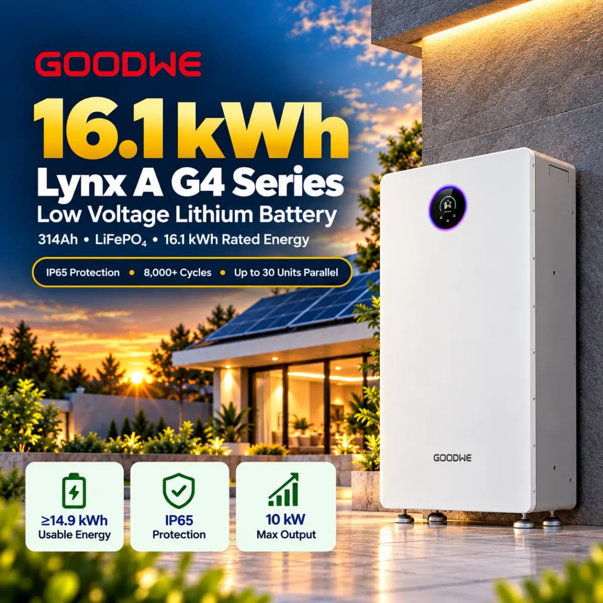 GoodWe Lynx A G4 16kWh LV LiFePO4 Battery IP65 Pakistan