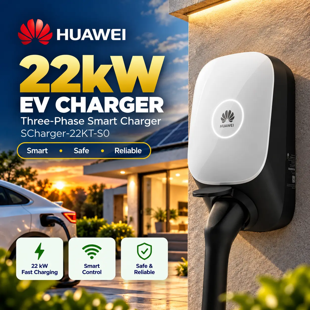 Huawei SCharger-22KT-S0 22kW Three Phase Smart EV Charger Pakistan