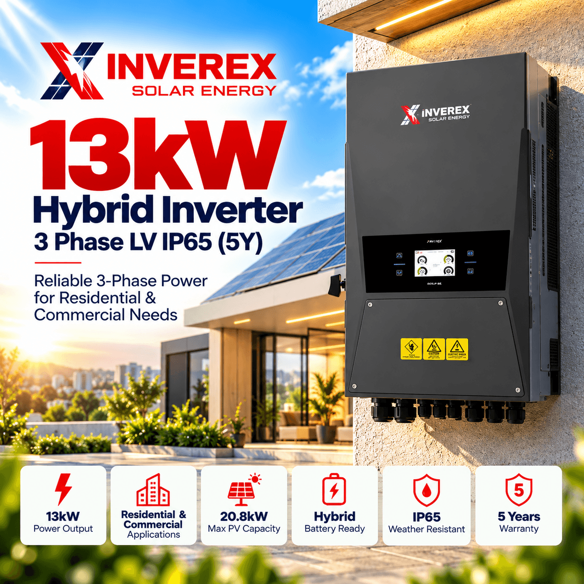 Inverex Nitrox 13kW Three Phase Hybrid Inverter