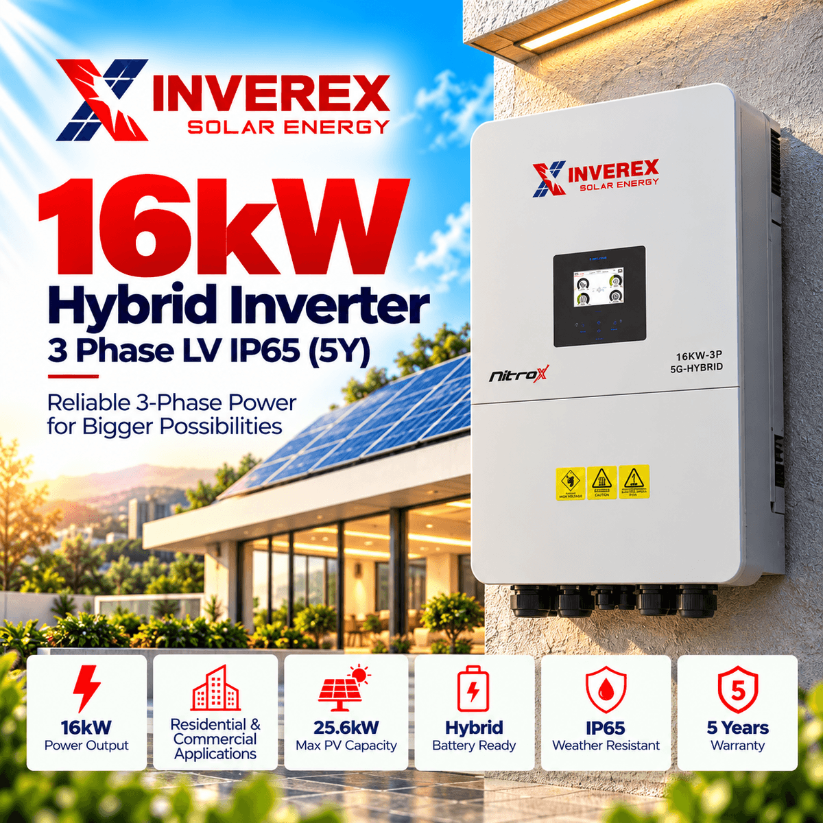 Inverex Nitrox 16kW Three Phase Hybrid Inverter