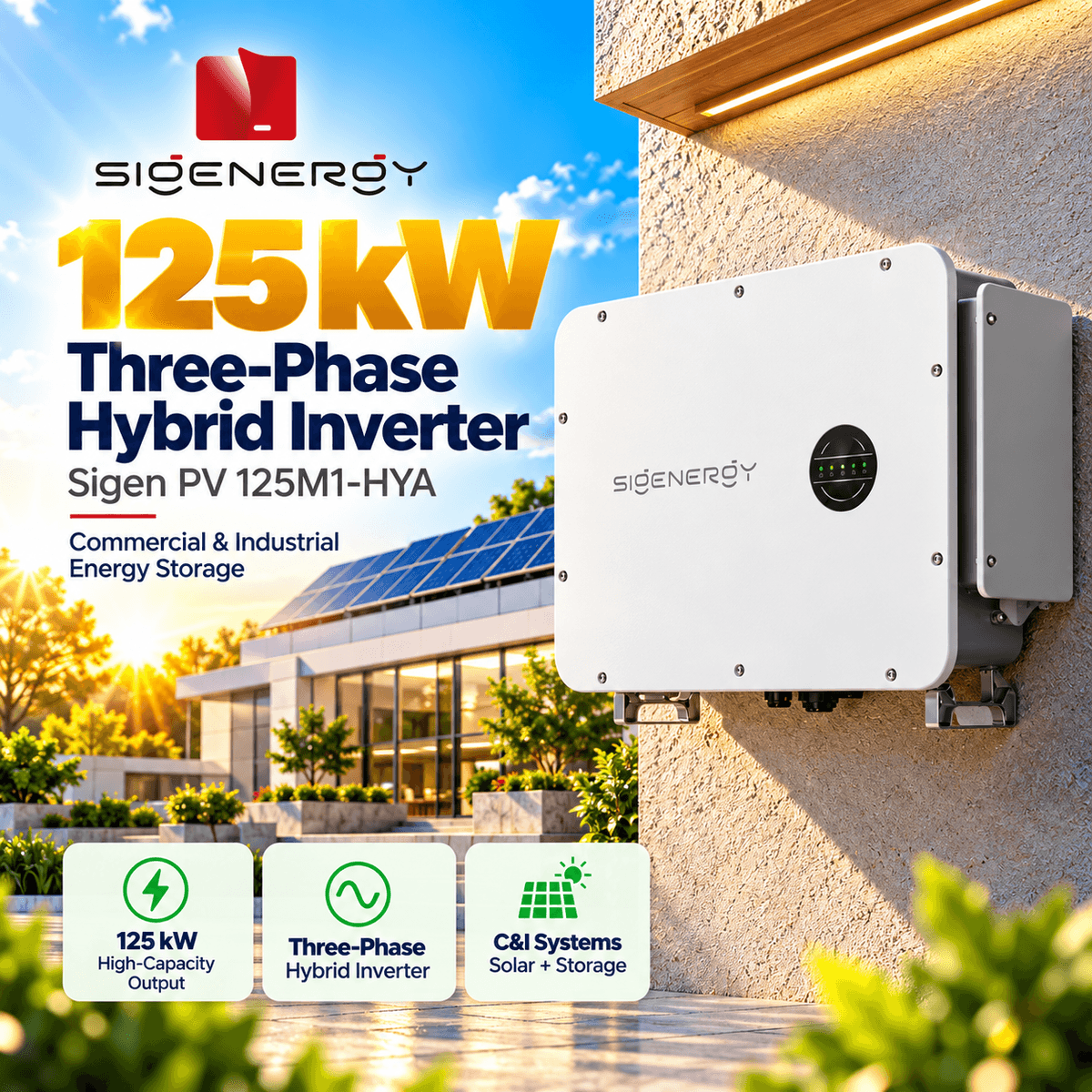 Sigenergy Sigen 125kW Three Phase HV Commercial Hybrid Inverter Pakistan